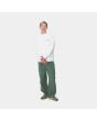 Hombre con Sudadera Carhartt WIP American Script Sweatshirt Blanca ajuste holgado