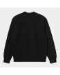 Sudadera Carhartt WIP Carhartt Sweat negra con logo blanco para hombre posterior