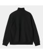 Sudadera con cremallera parcial Carhartt WIP American Script Negra para hombre posterior
