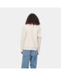 Hombre con sudadera de media cremallera American Script Sweat Natural posterior