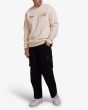 Hombre con Sudadera Oversize Deus Caution Crew Blanco Sucio lateral
