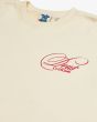 Sudadera Oversize Deus Ex Machina Caution Crew Dirty White para hombre bordado