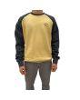 Hombre con Sudadera Mission Ranglan Rose Hell Logo Beige con las mangas gris oscuro frontal