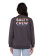 Mujer con Jersey oversize Salty Crew Summertime Premium Crew Negro Desteñido posterior