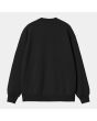 Sudadera Carhartt WIP Women's Carhartt Sweat negra con logo blanco para mujer posterior