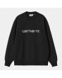 Sudadera Carhartt WIP Women's Carhartt Sweat negra con logo blanco para mujer
