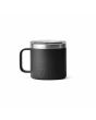 Taza Termo de campamento YETI Rambler 14oz Mug negra posterior