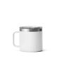 Taza Termo de campamento YETI Rambler 14oz Mug blanca posterior