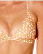 Mujer con Top de Bikini Triangular Rip Curl Classic Surf Crossback marrón detalle
