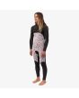Hombre con traje de neopreno con cremallera en el pecho Vissla Seven Seas 4/3mm Negro interior lateral