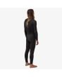 Hombre con traje de neopreno con cremallera en el pecho Vissla Seven Seas 4/3mm Negro posterior