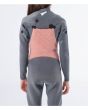 Traje de neopreno con cremallera en el pecho Hurley Kid Advant 4/3mm Negro para niño interior forro panel espalda