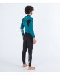 Hombre con traje de neopreno con cremallera en el pecho Hurley Advant 4/3mm Fullsuit Esmeralda derecha