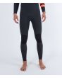 Hombre con traje de surf con cremallera en el pecho Hurley Plus 3/2mm negro grafito rodilleras