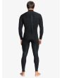 Hombre con traje de surf con cremallera en la espalda Quiksilver Everyday Sessions 4/3mm negro posterior