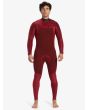 Hombre con Traje de Surf con cremallera en el pecho Quiksilver 4/3mm Everyday Sessions Black-Thyme interior 