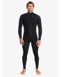 Hombre con traje de surf con cremallera en el pecho Quiksilver 4/3mm Everyday Sessions negro