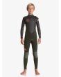 Niño con neopreno con cremallera en el pecho Quiksilver Syncro Plus 4/3 verde 