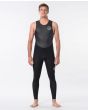 Hombre con Traje de Surf de Primavera Rip Curl Dawn Patrol 1.5mm Long John con cremallera en la espalda negro 