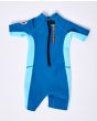 Neopreno de primavera con manga corta y cremallera trasera Rip Curl Groms Omega Spring 1.5mm azul para niños de 2 a 6 años posterior
