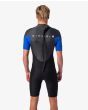 Hombre con Neopreno corto de primavera con cremallera en la espalda Rip Curl Omega Springsuit 1.5mm Negro y Azul posterior