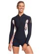 Traje de Surf de Primavera FLT con Manga Larga y Cremallera Frontal Roxy 1.5mm POP Surf frontal