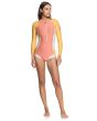 Traje de Surf de Primavera Roxy 1mm POP Surf con manga larga y cremallera frontal en color naranja frontal modelo