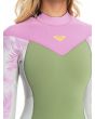 Mujer con Traje de Surf con Cremallera en la Espalda Roxy 4/3mm Rise Verde y Gris pecho