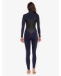 Mujer con traje de surf con cremallera en el pecho Roxy Performance 4/3mm Azul Marino y Morado posterior