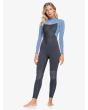 Mujer con Traje de neopreno con cremallera en la espalda Roxy Prologue 4/3mm azul y negro 
