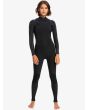 Mujer con neopreno con cremallera en el pecho Roxy Swell Series 4/3mm negro