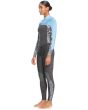 Mujer con neopreno con cremallera en el pecho Roxy Swell Series 5/4/3mm Jet Boy Blue lateral