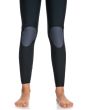 Traje de surf con cremallera en el pecho Roxy Syncro GBS 4/3 negro, coral y amarillo para niña rodilleras