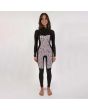 Mujer con traje de neopreno con cremallera en el pecho Sisstrevolution Seven Seas 3/2mm turquesa interior
