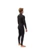 Hombre con traje de neopreno con cremallera en el pecho Vissla Seven Seas Comp 4/3mm Negro posterior