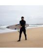 Jack Robinson con Traje de surf con capucha y cremallera en el pecho Volcom Modulator 4/3mm negro 
