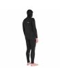 Hombre con Traje de neopreno con capucha y cremallera en el pecho Volcom Modulator 4/3mm negro posterior