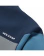 Traje de neopreno con cremallera en el pecho Volcom Modulator 4/3mm Gris y Azul para hombre costuras