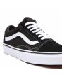 Zapatillas Vans Old Skool Negras con banda lateral sidestripe blanca Unisex cordones