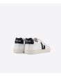 Zapatillas de cuero Veja Esplar blancas y negras Unisex posterior