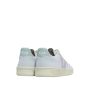 Zapatillas de cuero Veja V-10 Leather Gravel Parme Menthol para mujer posterior