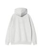 Sudadera con capucha Carhartt WIP Hooded Carhartt Sweat Gris jaspeado con logo lila para mujer posterior