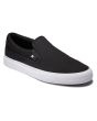 Zapatillas sin cordones DC Shoes Manual negras y blancas para hombre frontal
