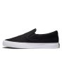 Zapatillas sin cordones DC Shoes Manual negras y blancas para hombre izquierda