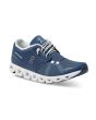 Zapatillas On Running Cloud 5 azul vaquero y blanco para mujer frontal