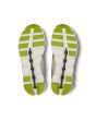 Zapatillas On Running Cloud 5 Waterproof color verde tiza y blanco hielo para mujer suela Cloudtec