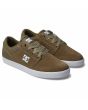 Zapatillas de skate DC Shoes Crisis 2 verde oliva y blanco para hombre frontal