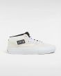 Zapatillas de Skate Vans Half Cab Blancas y Negras para hombre