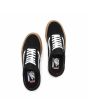 Zapatillas de Skateboard Vans Old Skool negras con suela de goma y banda lateral blanca para hombre superior