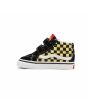 Zapatillas de media caña Vans Sk8-Mid Reissue Flame Logo Repeat negras para bebé 1 a 4 años izquierda